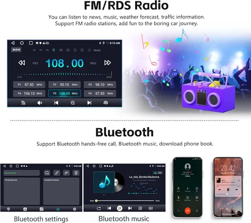Miniatura 7 de Estéreo de coche Android 2+64G para Hyundai Elantra 2011 2012 2013 Carplay inalámbrico Android Auto 9 pulgadas pantalla táctil Bluetooth GPS WiFi