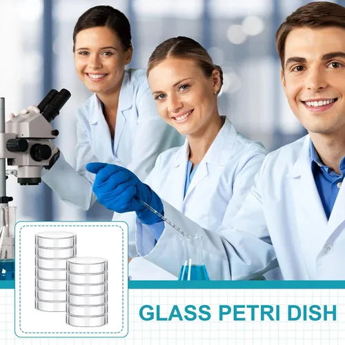 Miniatura 5 de Hoteam 20 piezas de platos de Petri de vidrio con tapas al por mayor, platos de cultivo reutilizables y esterilizables en autoclave para placas
