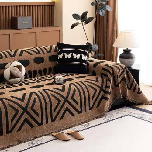 Miniatura 262 de VClife Fundas de sofá bohemio de felpilla para sofá seccional, fundas de sofá suaves y antideslizantes para sofá de 2 cojines, protector de muebles