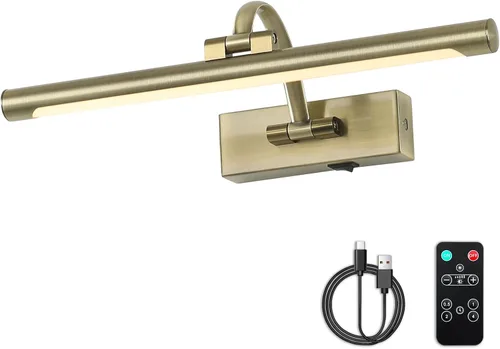 Miniatura 10 de DESOOP - Luces inalámbricas recargables para cuadros, iluminación de galería, luz de marco de fotos con batería, control remoto y temporizador, luz