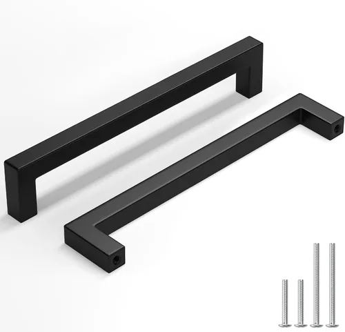 Miniatura 14 de homdiy Paquete de 1 tirador de gabinete negro mate de 3 pulgadas, manijas de cajón de acero inoxidable, manijas de cajón de acero inoxidable