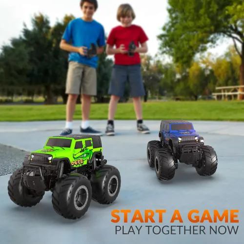 Miniatura 8 de STEMTRON - Coche de control remoto anfibio para niños de 2.4GHz 1:16 todoterreno fuera de carretera, camión monstruo impermeable para niños