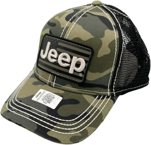Miniatura 2 de Gorra de malla con diseño de bandera estadounidense de Jeep Camo, Camo