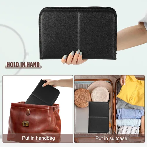 Miniatura 6 de VOCOSTE Soporte plegable para brochas de maquillaje, 29 bolsillos organizador de brochas de maquillaje, bolsa de viaje para brochas de maquillaje