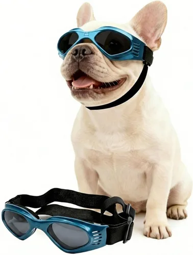 Miniatura 10 de NAMSAN Lentes de sol para perros de raza media, con protección UV para perros pequeños a medianos, resistentes al viento, antivaho, a prueba