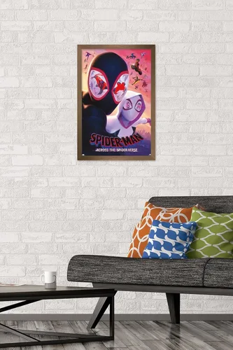 Miniatura 2 de Trends International Marvel Spider-Man: Across The Spider-Verse - Póster de pared de una hoja, 14.72 x 22.37 pulgadas, versión enmarcada en bronce