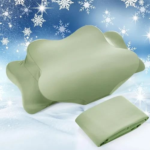 Miniatura 17 de Hahafelt Funda de almohada refrescante para el cuello cervical (solo funda de almohada) Funda de almohada ergonómica con cremallera, funda