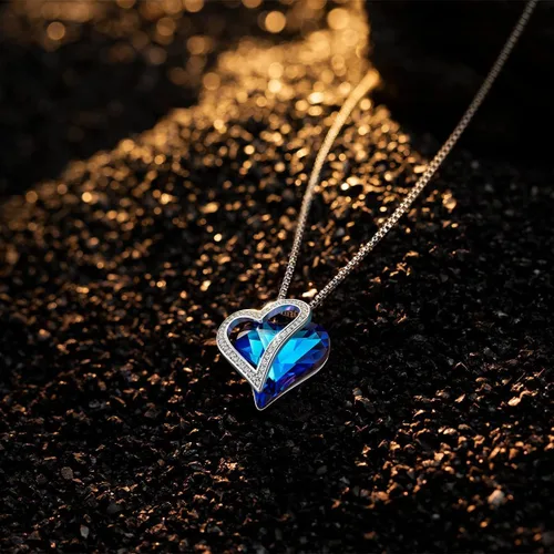 Miniatura 2 de Sumonyo Love Heart Pendant Necklaces for Women Crystals Jewelry Gifts for Women Her Girlfriend Mother's Wife Christmas Birthday Anniversary