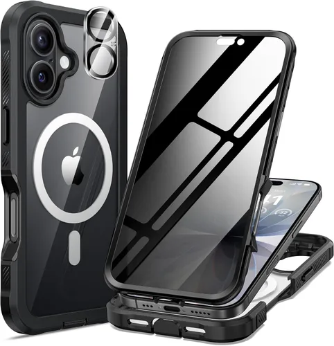 Miniatura 53 de seacosmo para iPhone Air Funda, Carcasa Completa con Protector de Privacidad de Vidrio Templado 9H Integrado y Protector de Lente de Cámara