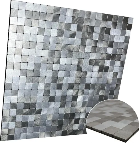 Miniatura 3 de XUANINY 10 hojas de azulejos de aluminio de superficie negra para loseta en muro para cocina