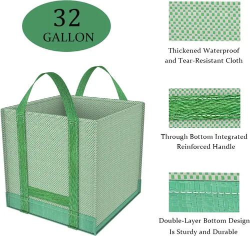 Miniatura 5 de Bolsas de basura reutilizables para patio, bolsas de césped, bolsas de hojas, bolsa de jardín plegable, bolsa de jardín emergente, bolsa