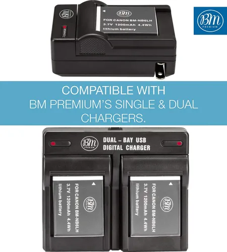 Miniatura 3 de BM Premium Paquete de 2 baterías NB-6L, NB-6LH para Canon PowerShot S120, SX170 IS, SX260, SX280, SX500 IS, SX510, SX520, SX530, SX540, SX600