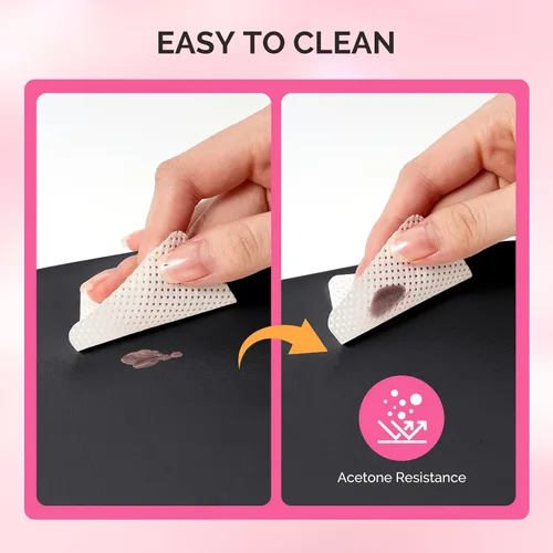 Miniatura 5 de MelodySusie Reposabrazos plegable para uñas tecnológicas de uñas, cojín de manicura ajustable de 5 niveles, almohada grande de piel sintética
