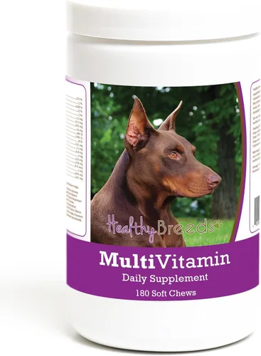 Healthy Breeds Doberman Pinscher Multivitamínico suave masticable para perros 180 unidades