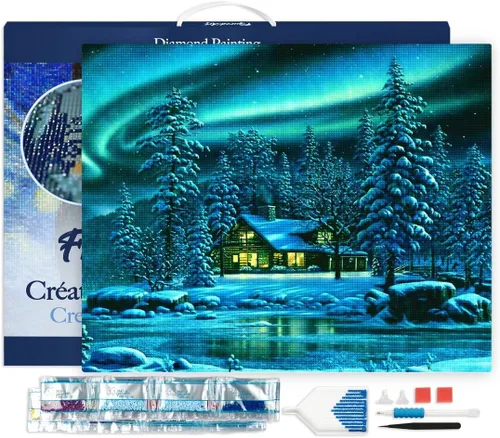 Miniatura 17 de Figured'Art Kit de arte de pintura de diamantes para adultos de 16 x 20 pulgadas con marco, taladro cuadrado completo 5D, el árbol de la mujer
