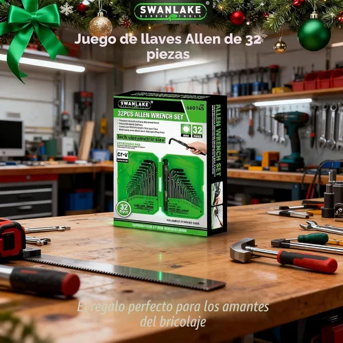 Miniatura 8 de SWANLAKE - Juego de llaves hexagonales de 32 piezas, juego de llaves Allen en pulgadas/métricas mm (0.028 in-0.394 in) SAE (0.028"-3/8)
