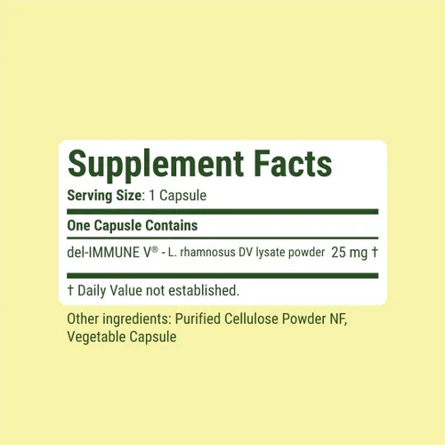 Miniatura 3 de Del-Immune V Daily de Stellar Biotics, Apoyo inmune y salud intestinal totalmente natural, Cuidado inmediato, Metabiótico: Terapia probiótica