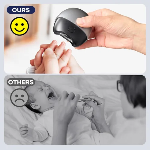 Miniatura 6 de Cortaúñas eléctrico con carga USB: cortaúñas automático con luz LED y almacenamiento de clip, recortadora de uñas de seguridad recargable por USB
