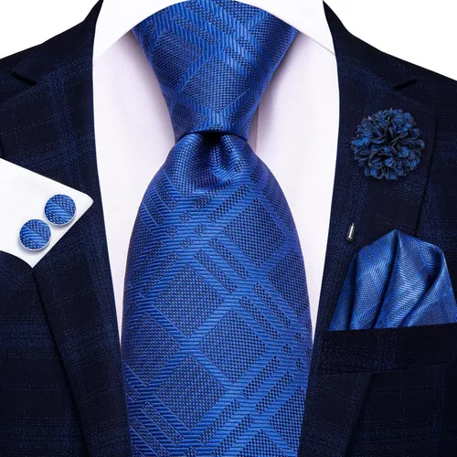 Miniatura 67 de Dubulle Corbata tejida de cachemira para hombre y gemelos de pañuelo para hombre, conjunto de gemelos para boda formal y negocios