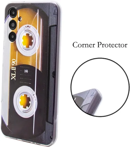 Miniatura 2 de Compatible con Samsung Galaxy A14, funda delgada de doble casete retro a prueba de golpes, suave, funda protectora para Samsung Galaxy A14