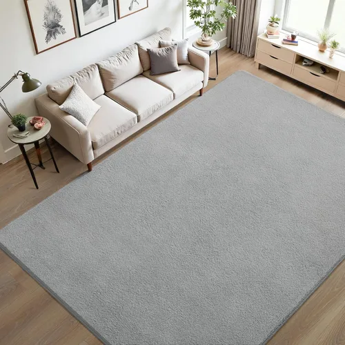 Miniatura 40 de Keeko Alfombras de área de 4 x 6 pies para sala de estar, alfombra suave y moderna de espuma viscoelástica para dormitorio, alfombra