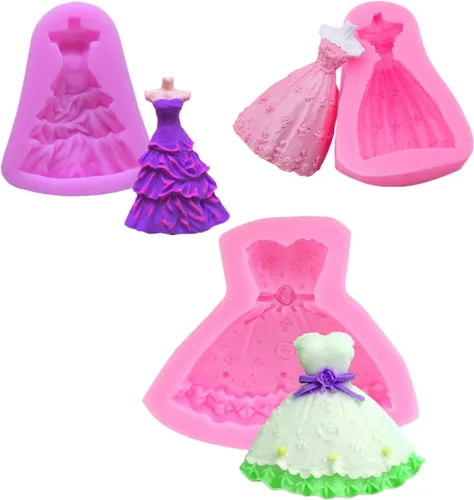 Miniatura 8 de 2 Uds 3D Novia y Novio Herramientas de Silicona para Hornear Fondant Molde de Chocolate Dulces Azúcar Artesanía Molde DIY Decoración de Pasteles
