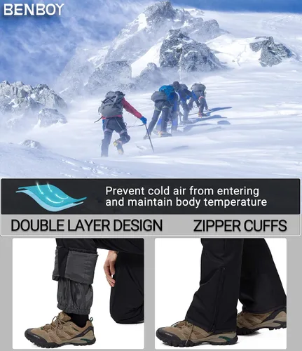 Miniatura 5 de BenBoy Pantalones de esquí para hombre, impermeables, aislados, antidesgarros, para snowboard, invierno