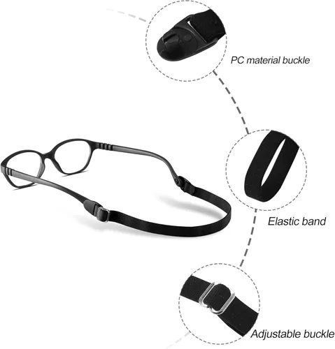 Miniatura 2 de Lvvfit Correa elástica ajustable para gafas para niños, correa deportiva para lentes de deporte, para niños pequeños, niños y niñas