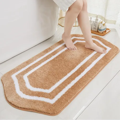 Miniatura 12 de COSY HOMEER Alfombras de Baño Extra Gruesas para Baño - Juegos de Alfombras Antideslizantes de Lino de Baño Suave Felpa 100% Poliéster Fuerte Sala