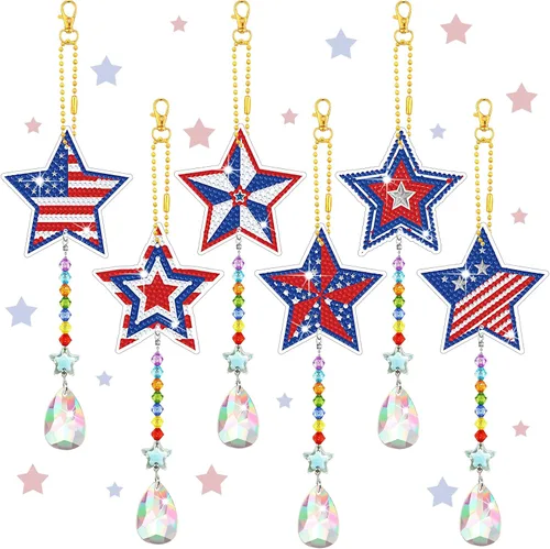 Miniatura 12 de Tradder Juego de 6 piezas de pintura de diamante para colibrí, campanillas de viento, pájaros, kits de arte para adultos, vacaciones, escuela