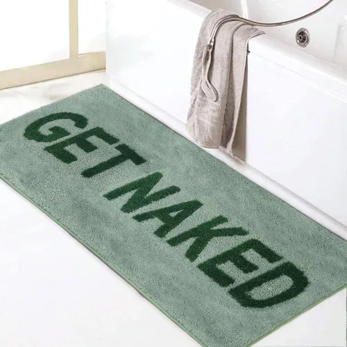 Miniatura 8 de Zeeinx Get Naked - Tapete de baño lindo para decoración de baño, alfombras de baño antideslizantes de microfibra lindas, decoración de baño Verde