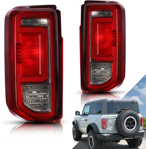 Miniatura 9 de Luz trasera compatible con Ford Bronco 2021-2025 OE estilo halógeno modelo halógeno de repuesto de la lámpara trasera del lado del conductor