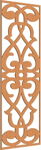 Miniatura 122 de 9 3/8"W x 24 3/8"H x 1/4"T Bellaire Decorativos Paneles de pared de madera calado, abedul