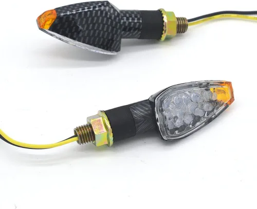 Miniatura 8 de Mini luz de flecha para motocicleta, luces intermitentes de 0.394 in, indicador LED universal para motocicleta, lámpara ámbar intermitente