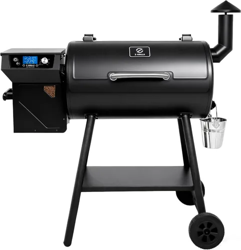 Z GRILLS ZPG-550B2 - Parrilla de pellets de madera y ahumador con controlador PID 2.1, área de cocción de 553 pulgadas cuadradas, sonda de carne,