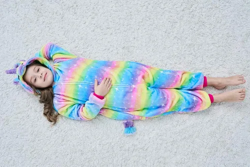 Miniatura 24 de Pijama de unicornio unisex para niños, enteritos para disfraz, Halloween
