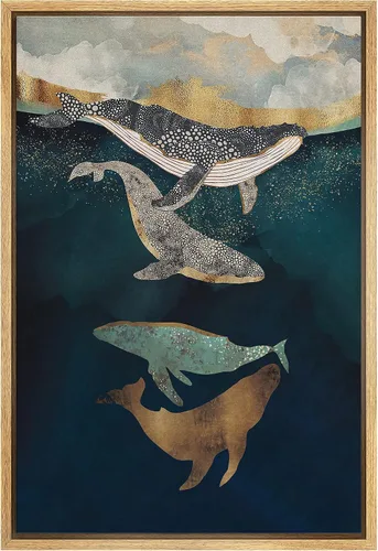 Miniatura 19 de SIGNFORD Lienzo enmarcado para pared, pinos sepia, bosques, bosques, naturaleza, ilustraciones de área silvestre, arte digital, arte moderno