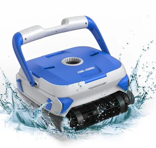 Rock&Rocker Potente limpiador automático de piscina mejorado, aspiradora robótica de piscina con escalada en la pared, dos cestas de filtro más
