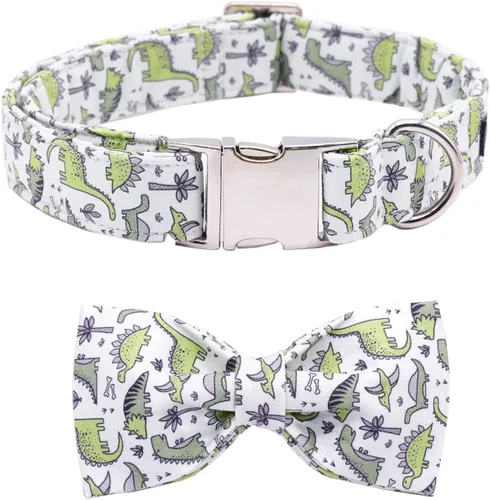 Miniatura 34 de ARING PET Collar de perro con corbatín, collares de terciopelo para perros con corbatín extraíble, collar de lazo ajustable para perros hembras