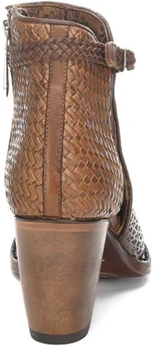 Miniatura 5 de Botines Cuadra para mujer en piel bovina con perforaciones con cremallera