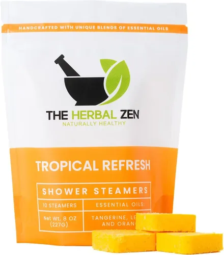 Vaporizadores de ducha tropicales refrescantes de aromaterapia con aceites esenciales cítricos, bomba de ducha de aromaterapia fabricada en EE. UU.,