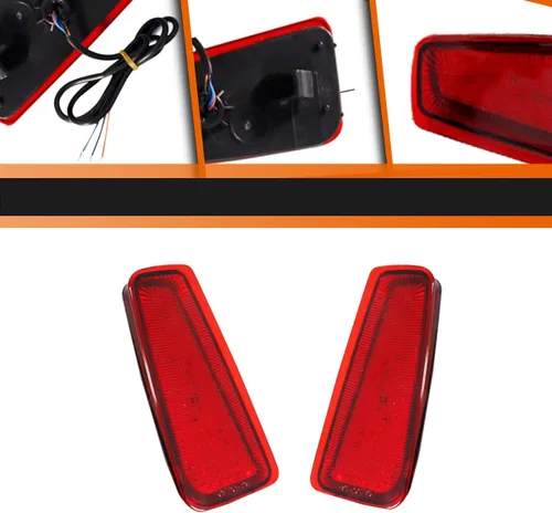 Miniatura 3 de ADIIL Reflector de parachoques trasero, luces de freno traseras LED rojas, luces antiniebla para 15-20 Subaru Outback Reflectores de parachoques