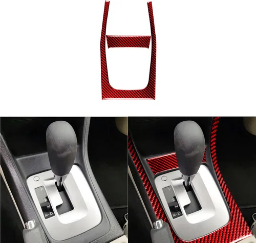 Miniatura 9 de Panel de cambio de marchas de fibra de carbono real para consola central, marco externo, accesorios para el interior del automóvil, adhesivo