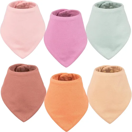Miniatura 9 de Tiny Twinkle Baberos tipo bandana - Baberos resistentes al agua y absorbentes para baba y dentición Conjunto niño 6