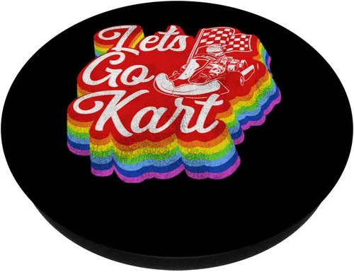 Miniatura 2 de Go Kart Racing 80s 90s Retro Let's Go Kart PopSockets intercambiables PopGrip