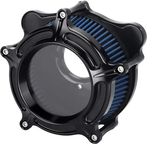 Miniatura 39 de Filtro de entrada azul con filtro de aire de corte en contraste compatible con Harley Dyna 1993-2016, Softail 1993-2015, Touring 1993-2007