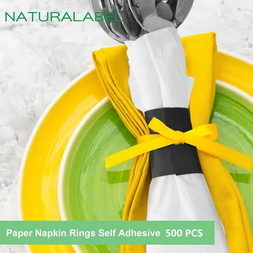 Miniatura 6 de NATURALABEL 500 servilleteros de papel con caja, servilletas autoadhesivas, para comidas familiares, fiestas de cumpleaños, bodas, celebraciones