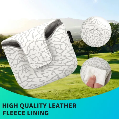 Miniatura 5 de Funda para Cabeza de Putter Mallet de Palo de Golf con Diseño de Bandera de EE.UU. - Cierre Magnético, Material de PU Duradero - Paquete Individual