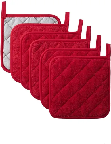 Juego de soportes para ollas de cocina, resistentes al calor, juego de agarraderas de algodón puro, salvamanteles, posavasos grandes, almohadillas