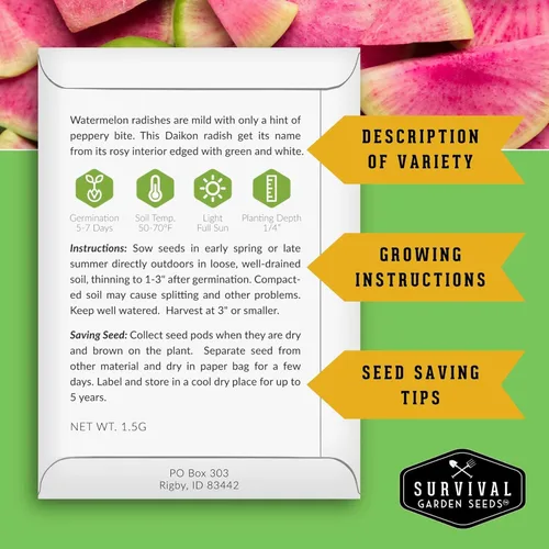 Miniatura 2 de Survival Garden Seeds - Bóveda de semillas asiáticas de recolección de verduras para plantar - Albahaca tailandesa, repollo napa, cantón pak choi